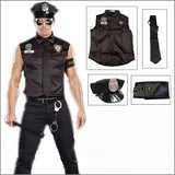 Costume Policier Homme Chemise Noire