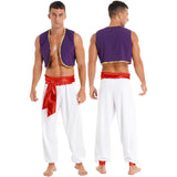 Costume Prince Oriental Homme Gilet Sarouel : costume de prince oriental, gilet et sarouel pour homme, photo 4