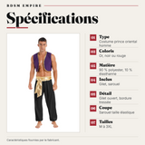 Costume Prince Oriental Homme Gilet Sarouel : spécifications