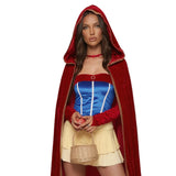 Costume Princesse Conte de Fées Bleu : costume princesse bustier bleu et jupe jaune à volants, photo 1