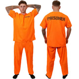 Costume Prisonnier Orange Unisexe : costume de prisonnier orange avec inscription, photo 1