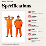Costume Prisonnier Orange Unisexe : spécifications