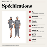 Costume Prisonnier Rayé Homme et Femme : spécifications