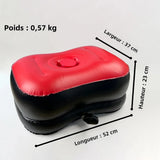 Coussin Gonflable pour Gode Ventouse : coussin gonflable rouge et noir avec plateau pour ventouse, photo 3