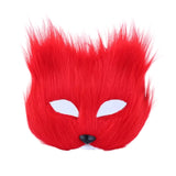 Demi-Masque Renard Fausse Fourrure : demi-masque de renard en fausse fourrure, photo 2