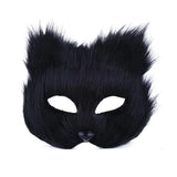 Demi-Masque Renard Fausse Fourrure : demi-masque de renard en fausse fourrure, photo 3