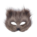 Demi-Masque Renard Fausse Fourrure : demi-masque de renard en fausse fourrure, photo 4