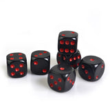 Lot de 6 Dés 16 mm : dés acryliques 16 mm rouges ou noirs, photo 3