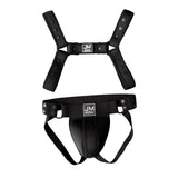 Ensemble Harnais et Jock Néoprène : ensemble harnais bulldog et jockstrap contrastés en néoprène, photo 11