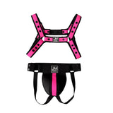 Ensemble Harnais et Jock Néoprène : ensemble harnais bulldog et jockstrap contrastés en néoprène, photo 15