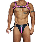 Ensemble Harnais et Jock Néoprène : ensemble harnais bulldog et jockstrap contrastés en néoprène, photo 2