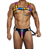 Ensemble Harnais et Jock Néoprène : ensemble harnais bulldog et jockstrap contrastés en néoprène, photo 6