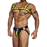 Ensemble Harnais et Jock Néoprène : ensemble harnais bulldog et jockstrap contrastés en néoprène, photo 7