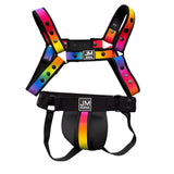 Ensemble Harnais et Jock Néoprène : ensemble harnais bulldog et jockstrap contrastés en néoprène, photo 9