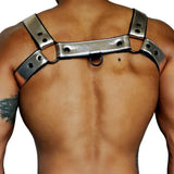 Ensemble Harnais et Jock Similicuir : ensemble harnais bulldog à rivets et jockstrap brillant, photo 7