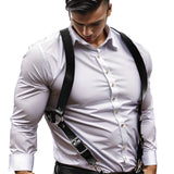 Harnais Bretelles Homme Holster : harnais bretelles homme avec croix dans le dos, photo 2