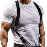 Harnais Bretelles Homme Holster : harnais bretelles homme avec croix dans le dos, photo 3
