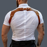 Harnais Bretelles Homme Holster : harnais bretelles homme avec croix dans le dos, photo 4