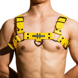 Harnais Bulldog Homme Clouté : harnais bulldog à rivets et plaque centrale, photo 1