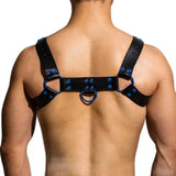 Harnais Bulldog Homme Clouté : harnais bulldog à rivets et plaque centrale, photo 4