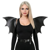 Harnais Chauve-Souris Similicuir : harnais de poitrine à ailes de chauve-souris et rivets, photo 1