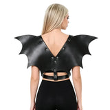 Harnais Chauve-Souris Similicuir : harnais de poitrine à ailes de chauve-souris et rivets, photo 2