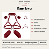 Harnais de Contrainte BDSM : carte du contenu, pièces numérotées et caractéristiques