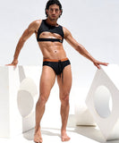 Harnais Haut Court Homme en Maille : haut court échancré en maille avec bretelles en Y, photo 5