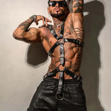 Harnais Homme Corps Complet : harnais homme en Y avec sangle centrale à œillets, photo 4