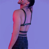 Harnais Homme Torse et Taille : harnais de torse noir à sangles en Y, photo 4