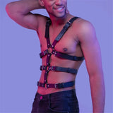 Harnais Homme Torse et Taille : harnais de torse noir à sangles en Y, photo 5