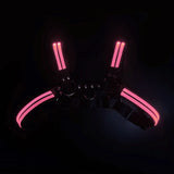 Harnais LED Homme Lumineux : harnais bulldog homme à bandes lumineuses LED, photo 6