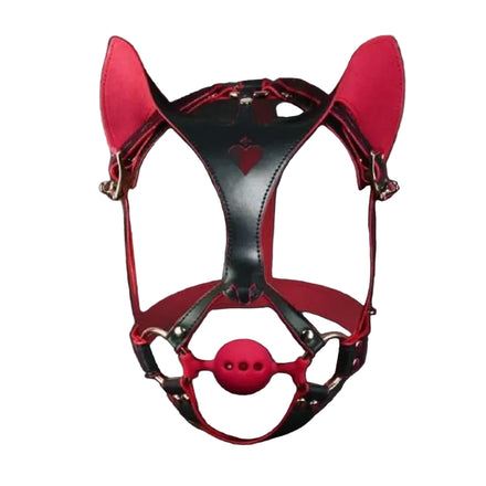 Harnais de Tête Puppy à Oreilles et Bâillon : harnais de tête puppy à oreilles avec bâillon, photo 1