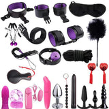 Kit BDSM 26 Pièces : version doublure violette, violet