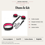 Kit Bondage Cou-Poignets : carte du contenu, pièces numérotées et caractéristiques