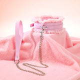 Kit Bondage Débutant Rose : collier et laisse chaîne, rose