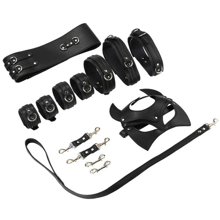 Kit Bondage Montmartre : ensemble du kit, noir