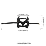 Kit Bondage Montmartre : masque loup avec mesures, noir