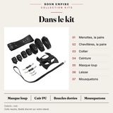 Kit Bondage Montmartre : carte du contenu, pièces numérotées et caractéristiques