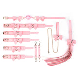 Kit Bondage Nœud Papillon : vue du kit, rose