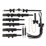 Kit Bondage Nœud Papillon : vue du kit, noir