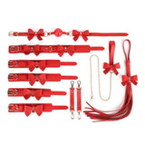 Kit Bondage Nœud Papillon : vue du kit, rouge