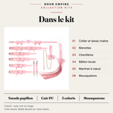 Kit Bondage Nœud Papillon : carte du contenu, pièces numérotées et caractéristiques