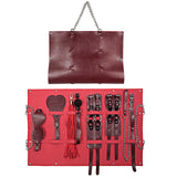 Kit Dominatrice Minuit : pochette murale suspendue et pièces, rouge