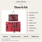 Kit Dominatrice Minuit : carte du contenu, pièces numérotées et caractéristiques