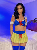 Lingerie Princesse Nœuds Rouges : lingerie princesse bleue et jaune à nœuds rouges, photo 4