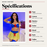 Lingerie Princesse Nœuds Rouges : spécifications