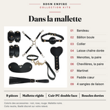Mallette BDSM Pigalle : contenu de la mallette, 9 pièces numérotées et caractéristiques