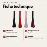 Martinet Lanières Plates à Rivets BDSM : fiche technique