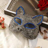 Masque Chat Strass Bicolore : masque de chat serti de strass bicolore, photo 7